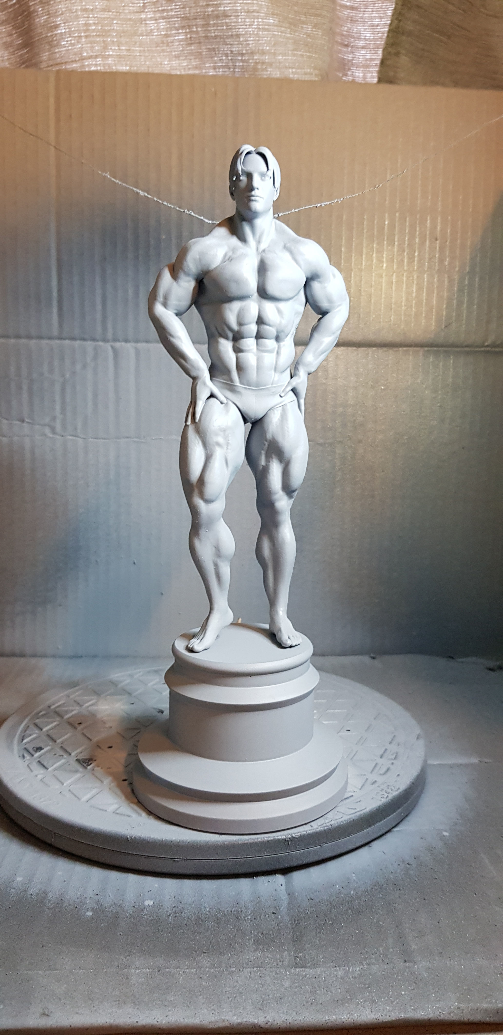 Male Bodybuilder Trophy 3D model_1
