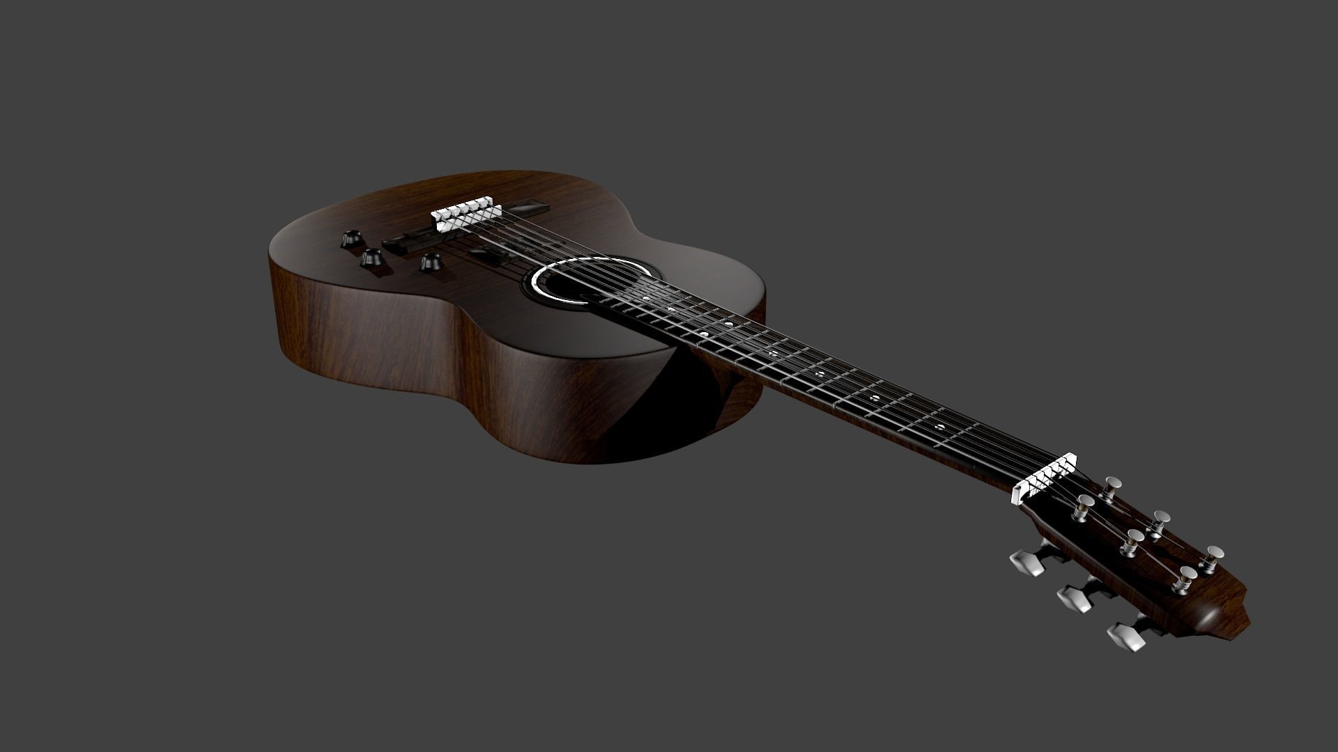 Guitar Acoustic 3D model_1