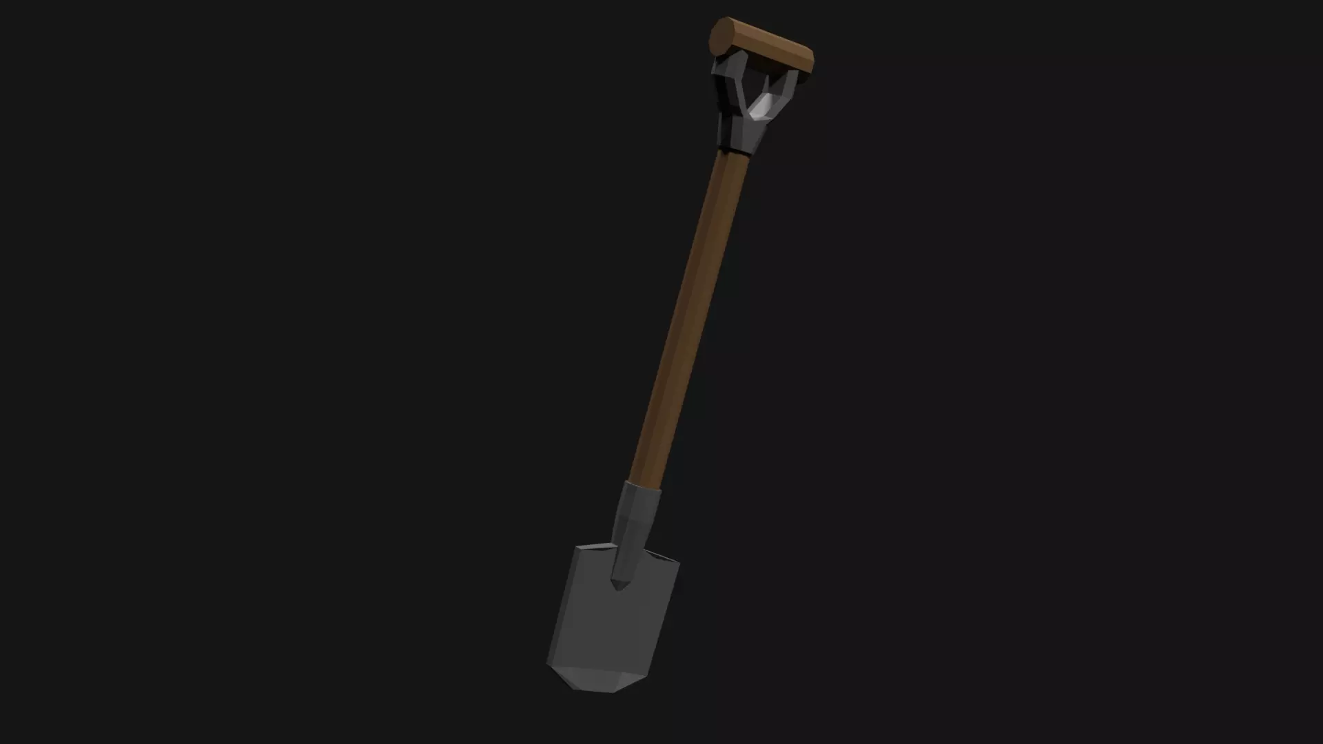Lowpoly Shovel Low-poly 3D model_0