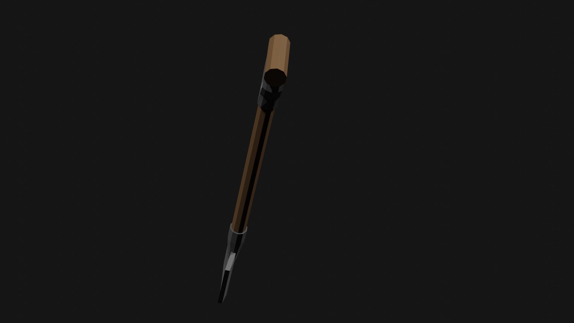 Lowpoly Shovel Low-poly 3D model_17
