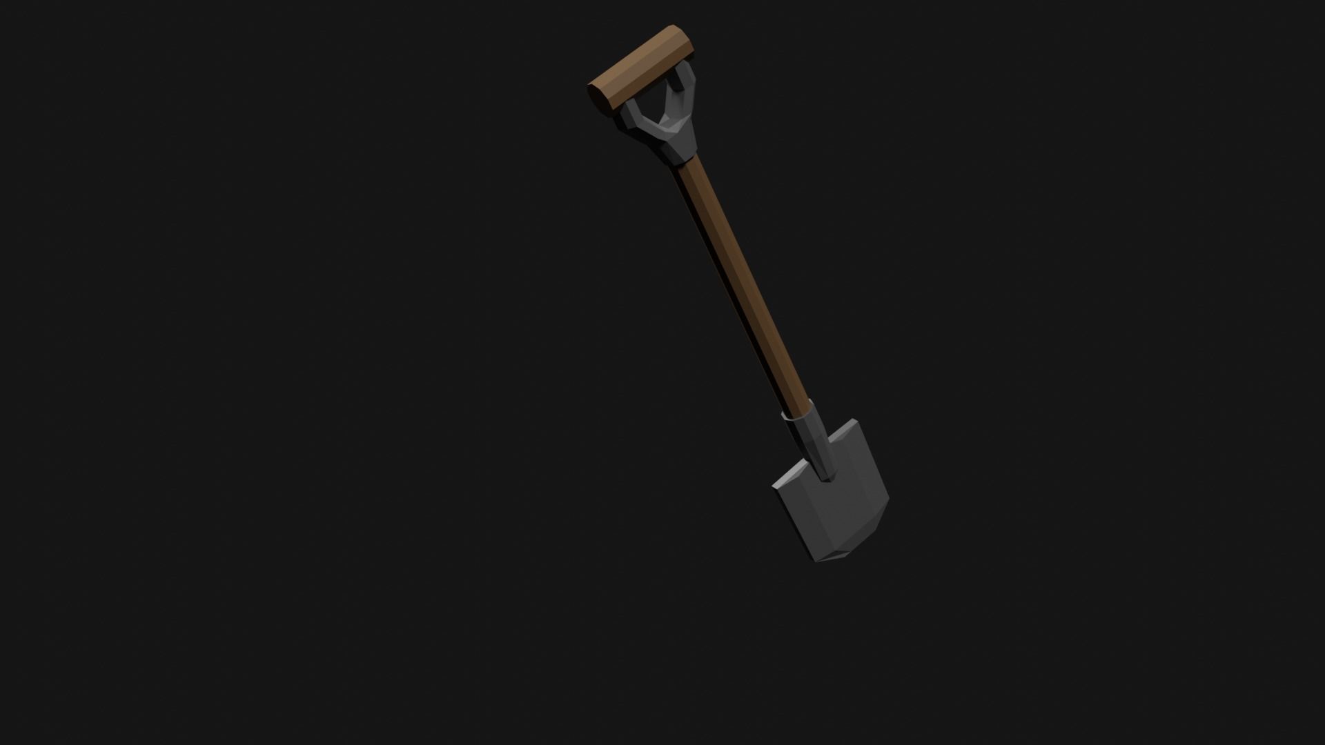 Lowpoly Shovel Low-poly 3D model_23