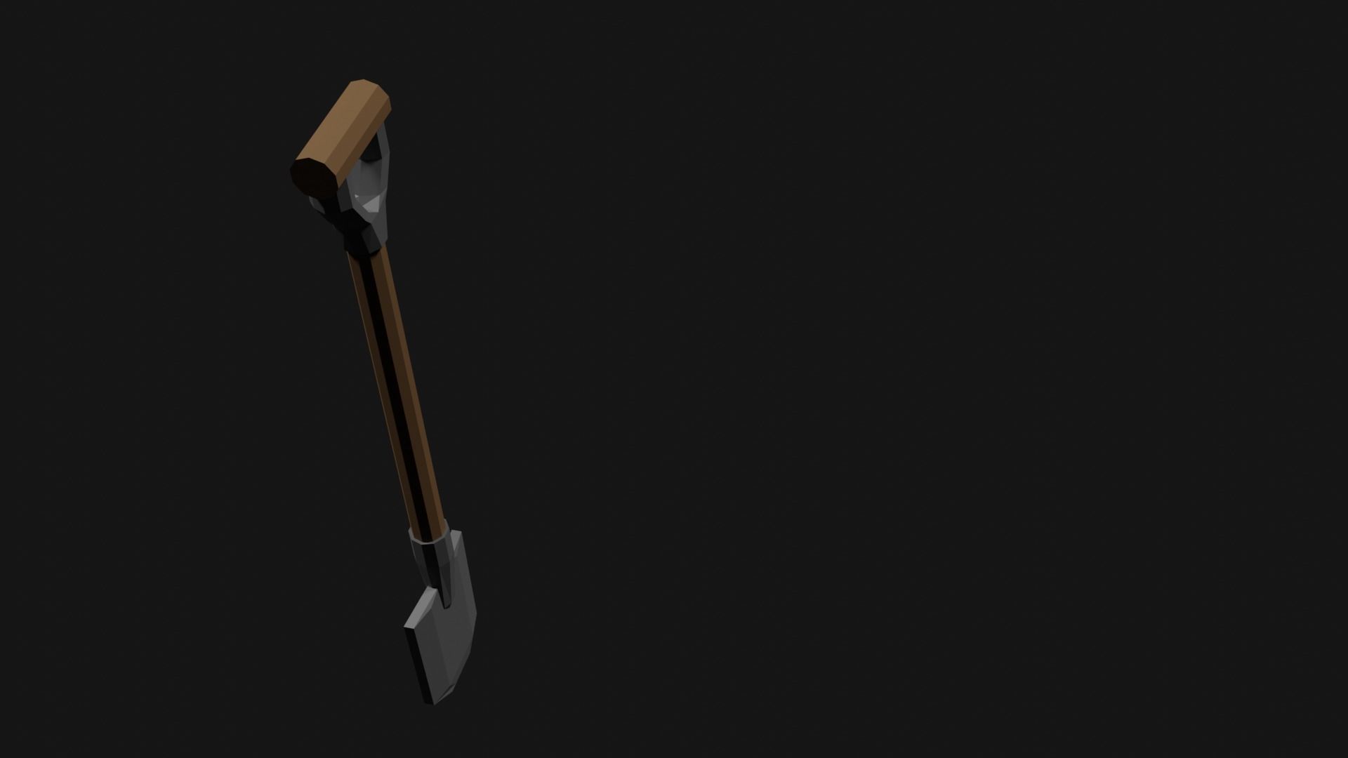 Lowpoly Shovel Low-poly 3D model_20