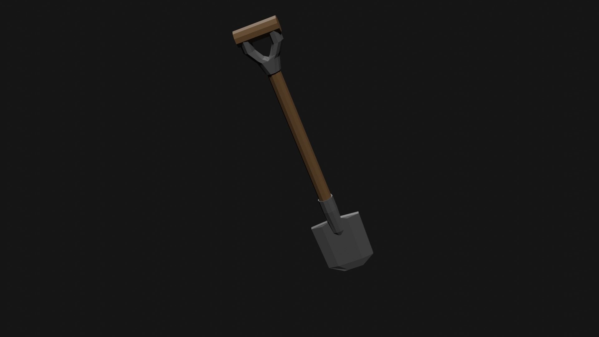 Lowpoly Shovel Low-poly 3D model_25