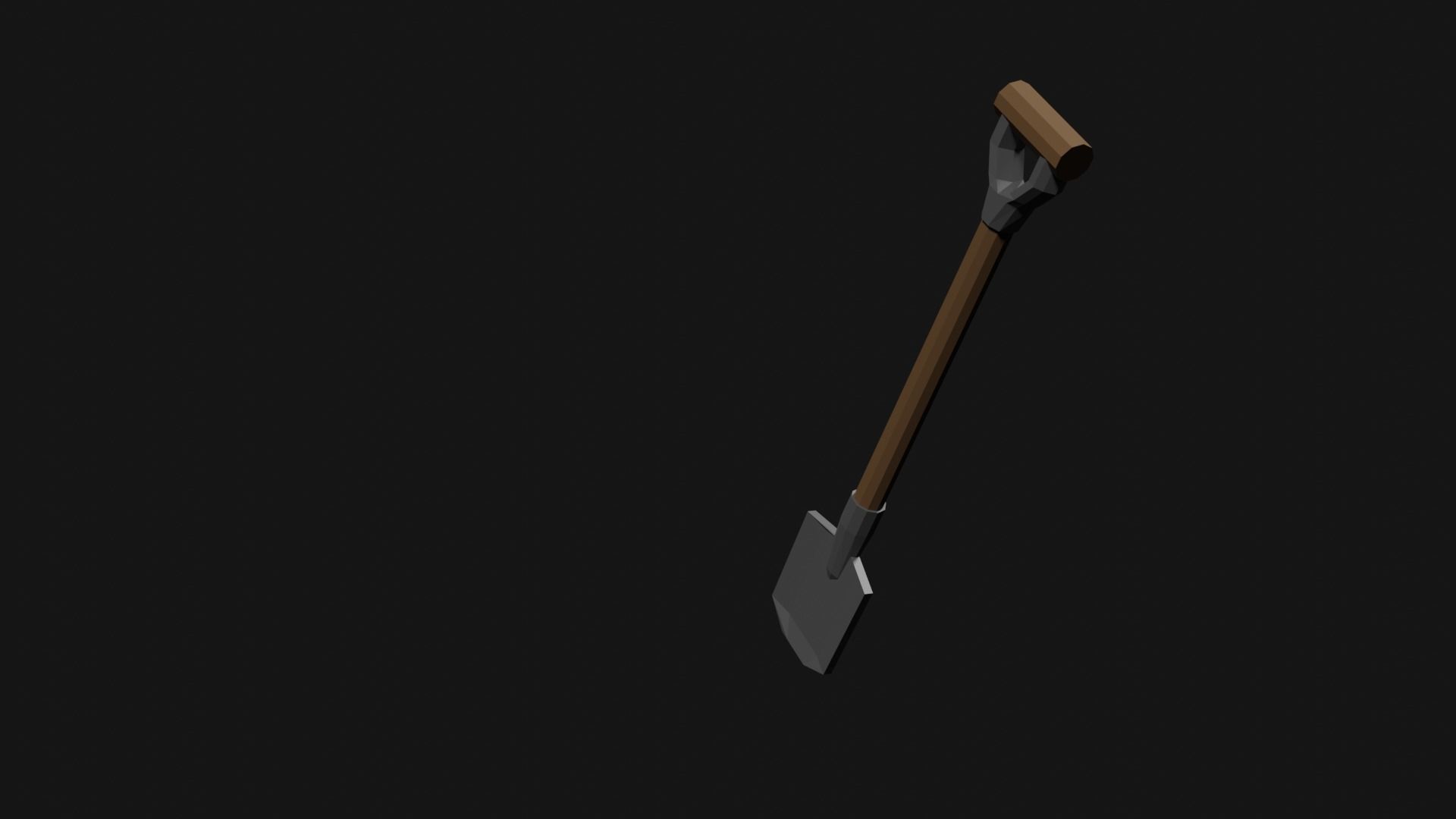 Lowpoly Shovel Low-poly 3D model_14