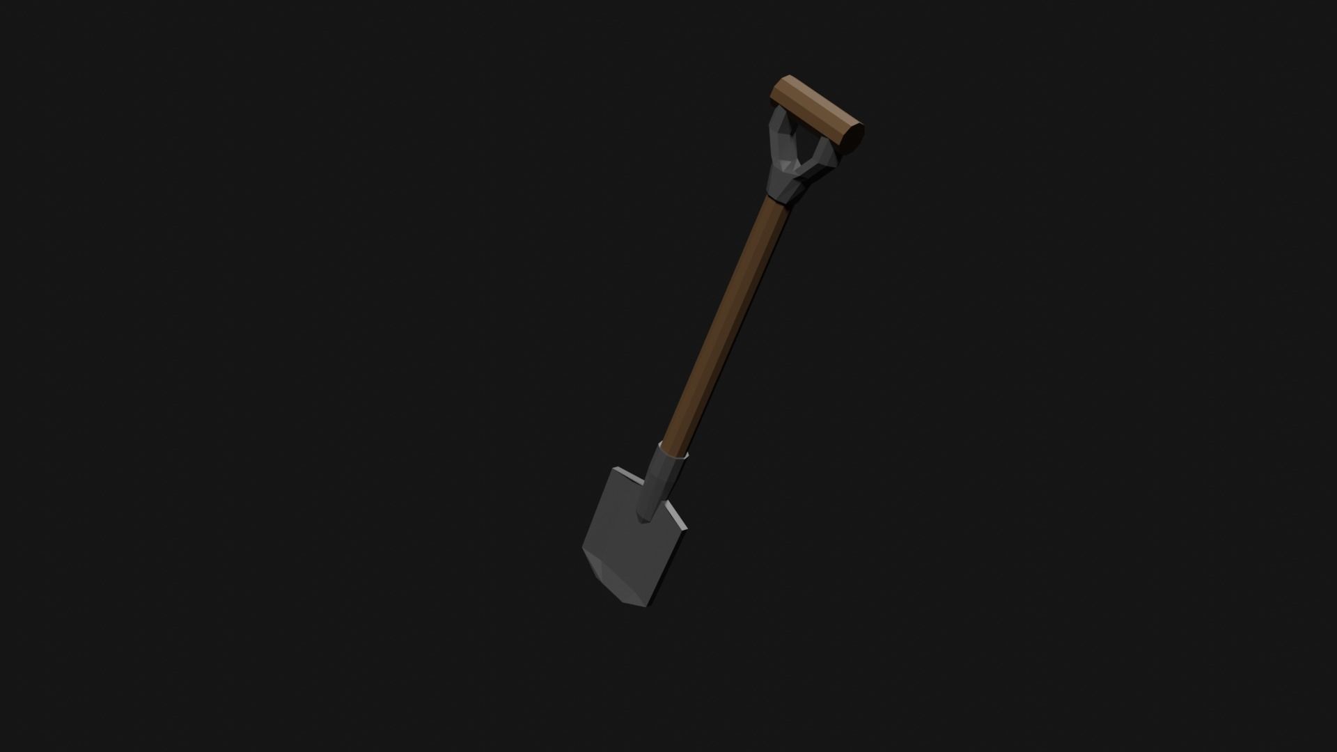 Lowpoly Shovel Low-poly 3D model_12