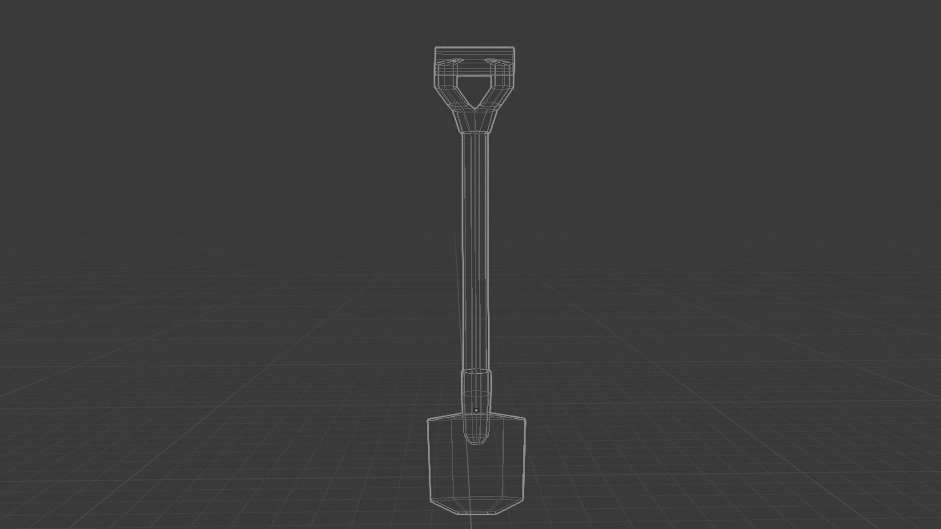 Lowpoly Shovel Low-poly 3D model_26