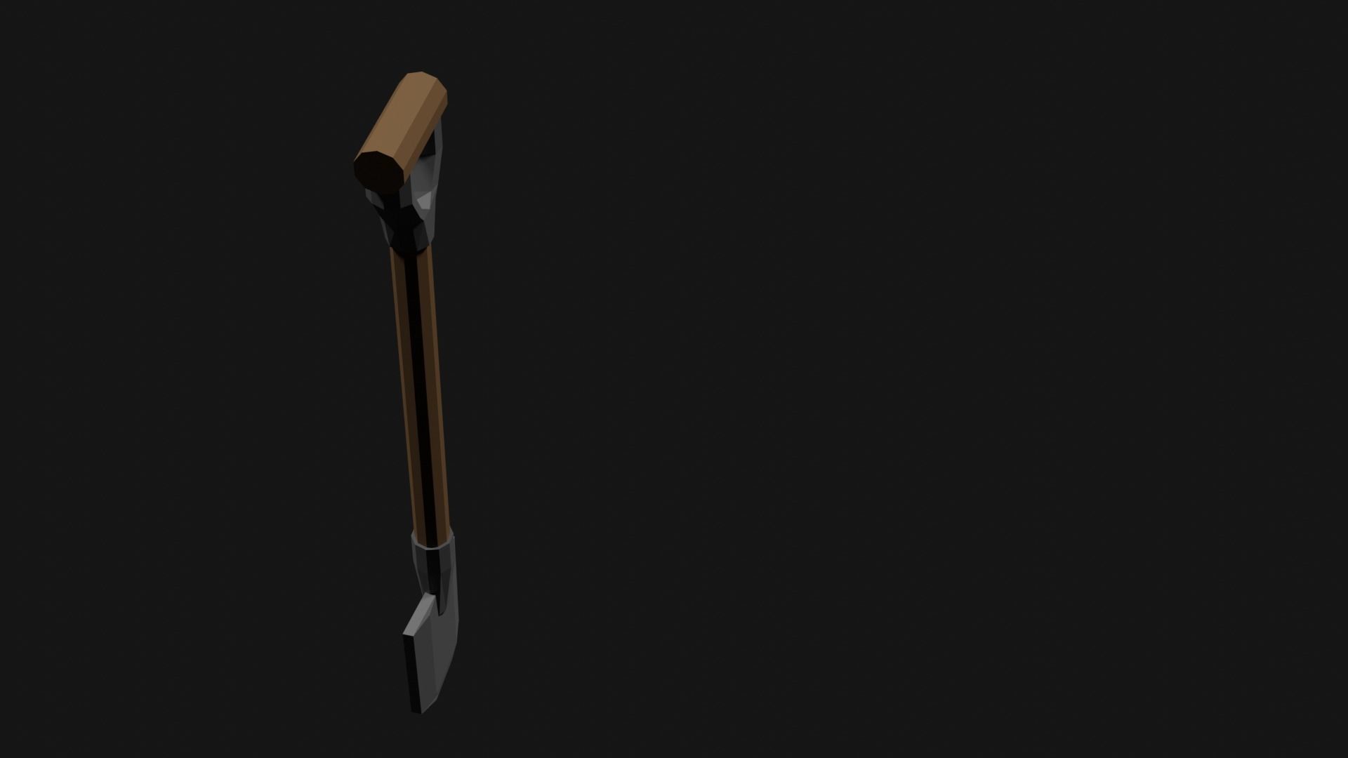 Lowpoly Shovel Low-poly 3D model_19