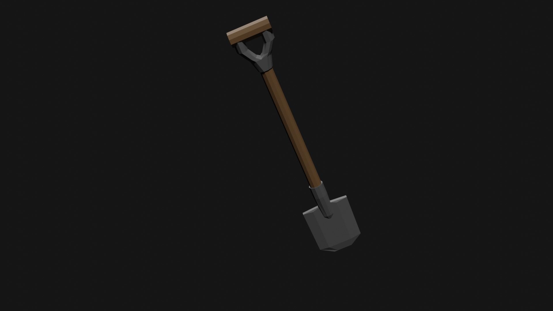 Lowpoly Shovel Low-poly 3D model_24