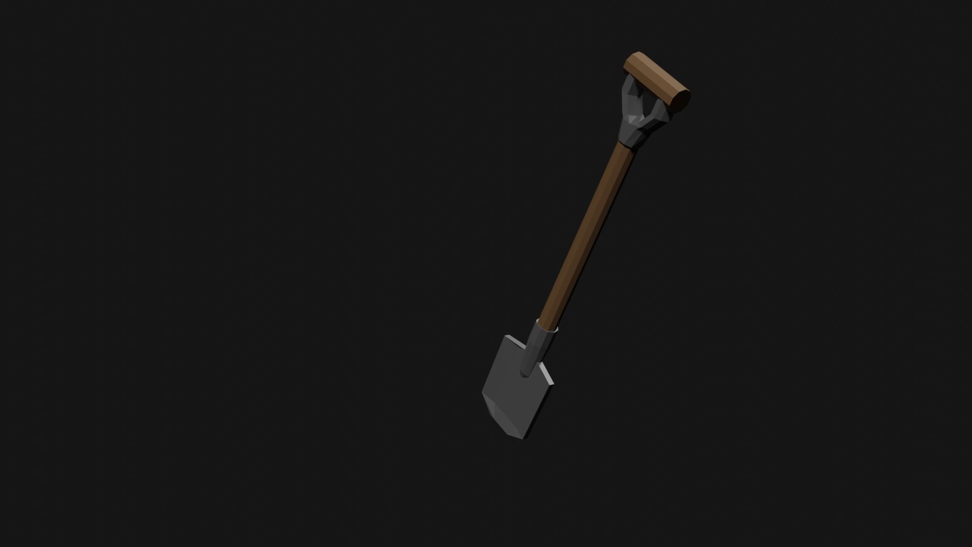 Lowpoly Shovel Low-poly 3D model_13