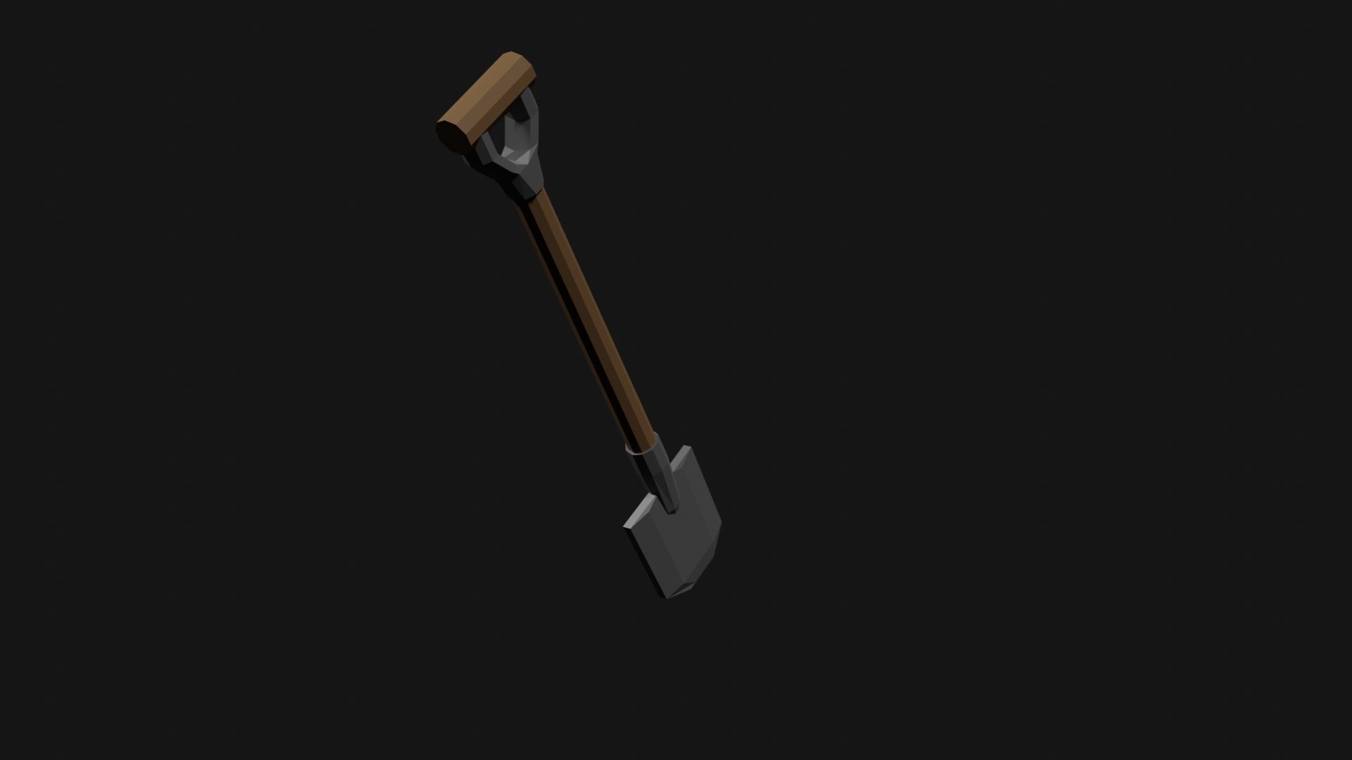 Lowpoly Shovel Low-poly 3D model_22