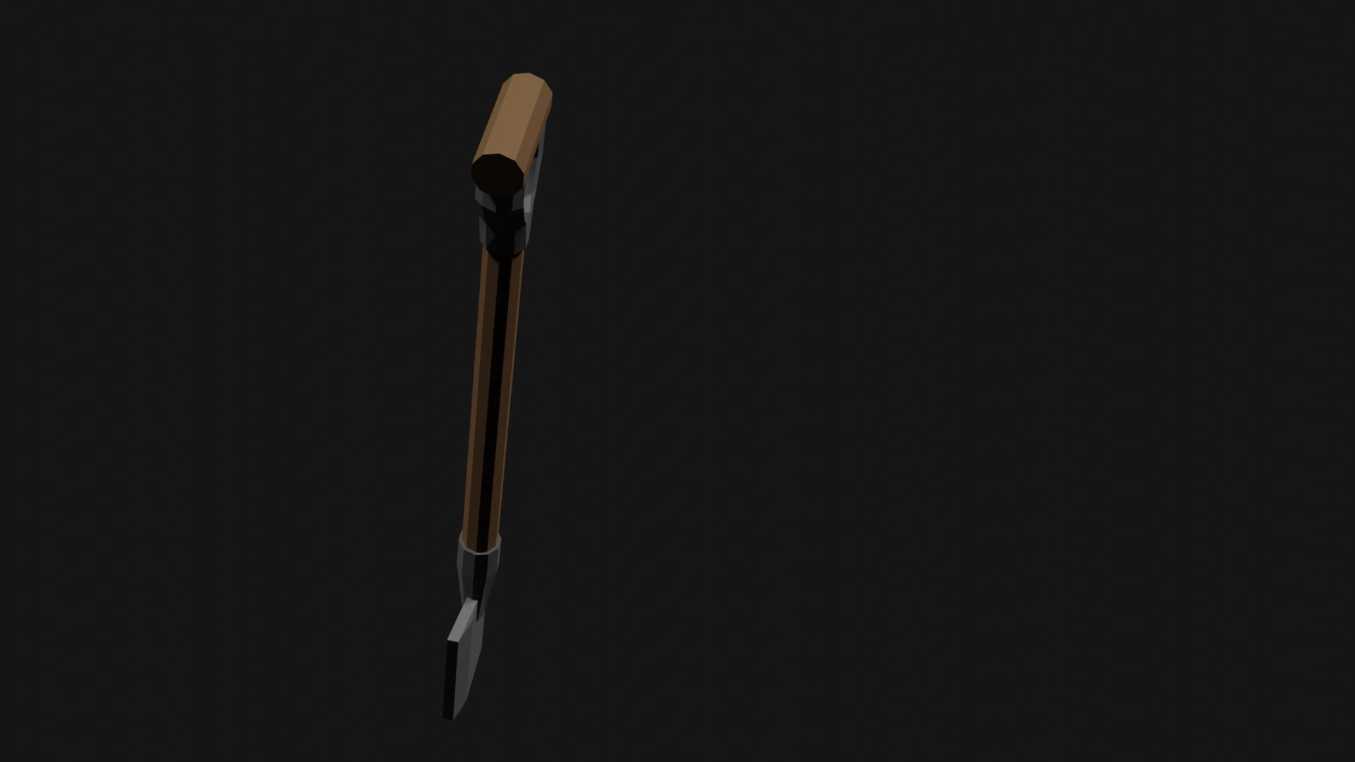 Lowpoly Shovel Low-poly 3D model_18
