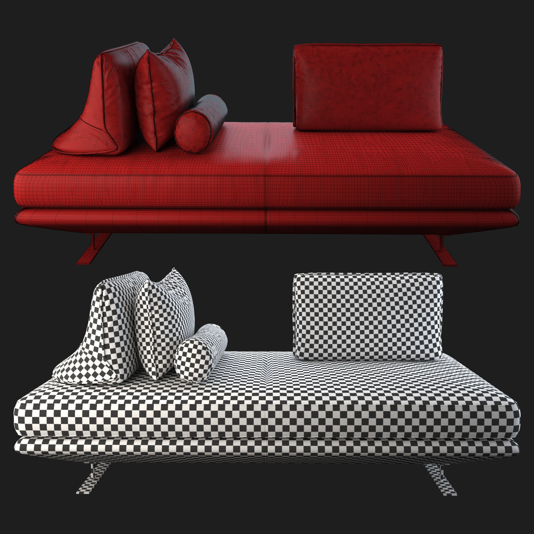 modern sofa 3D model_2