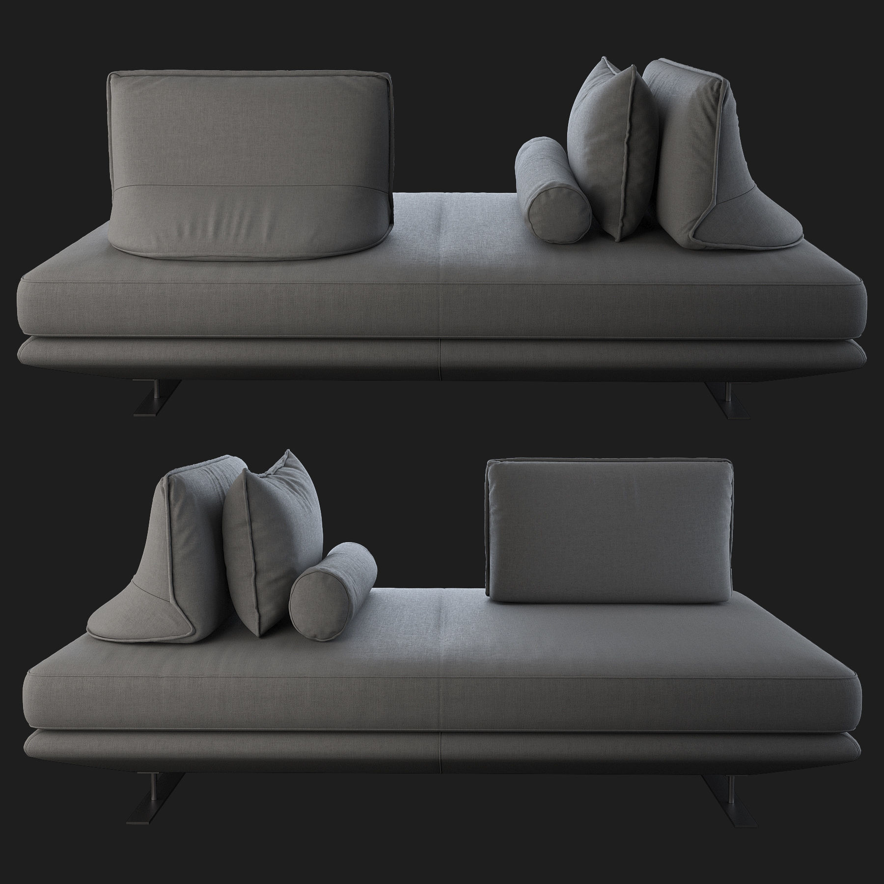 modern sofa 3D model_1