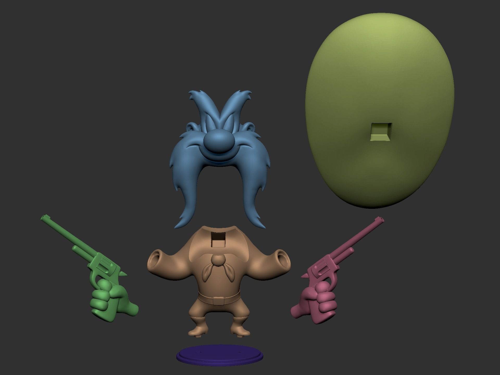 Yosemite Sam 3D print model_6