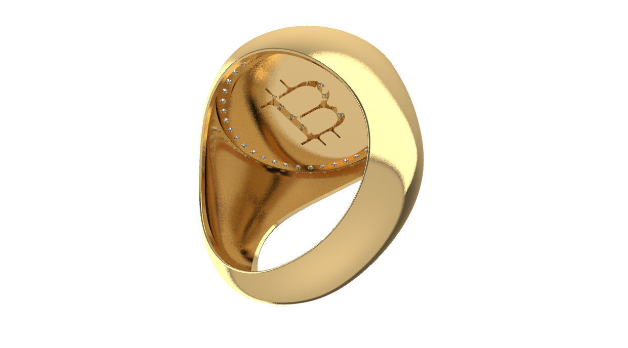 BitCoin Ring For Men 3D print model_4