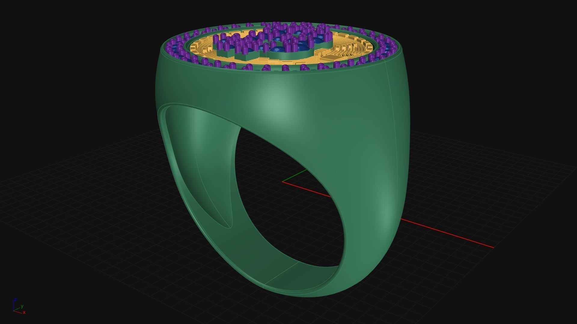 BitCoin Ring For Men 3D print model_9