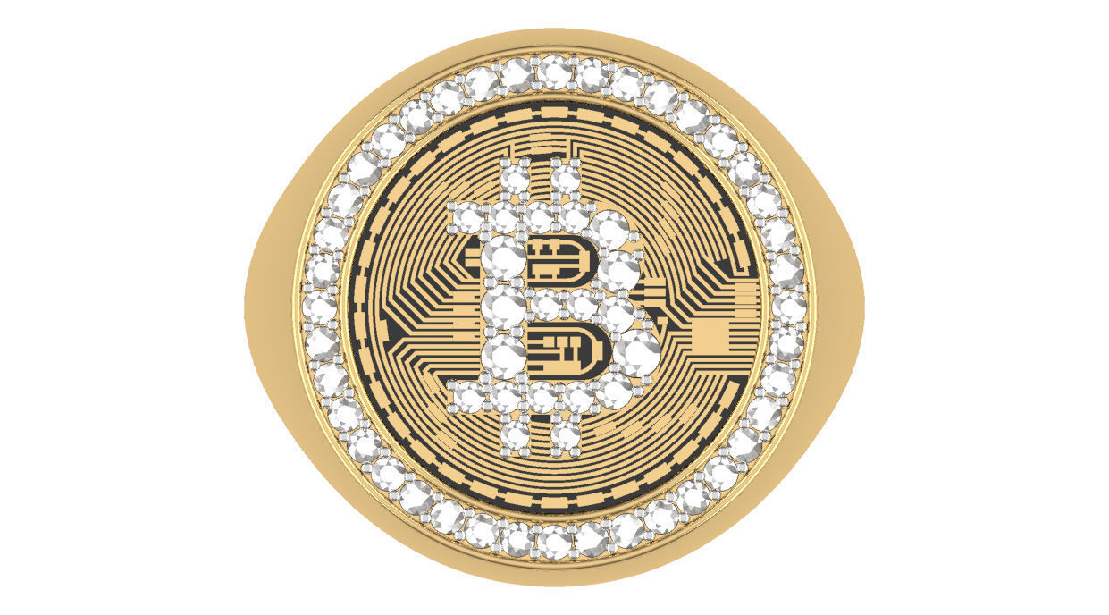 BitCoin Ring For Men 3D print model_3