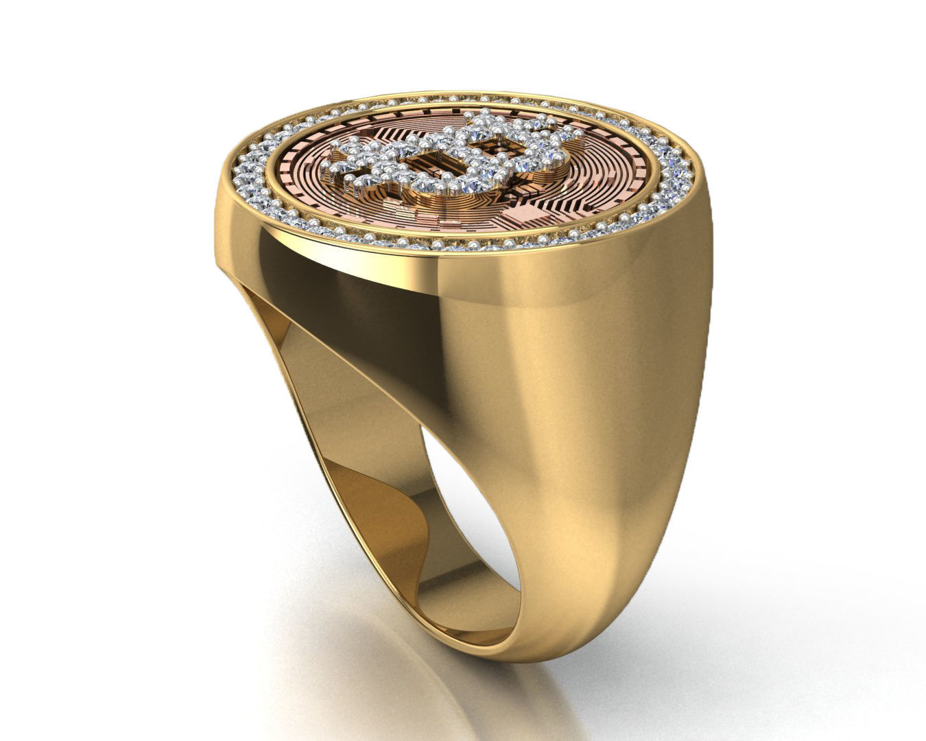 BitCoin Ring For Men 3D print model_1