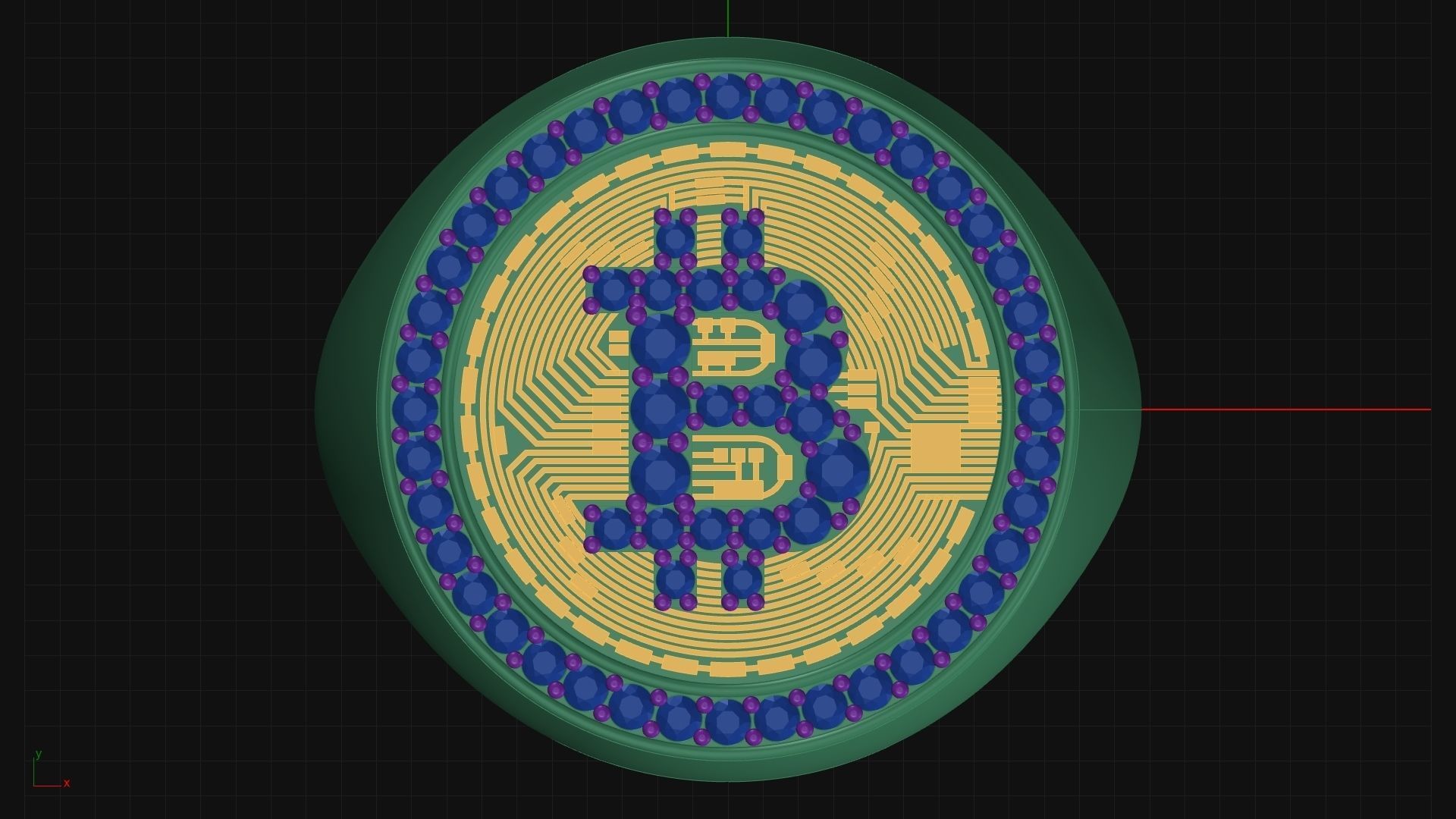 BitCoin Ring For Men 3D print model_6