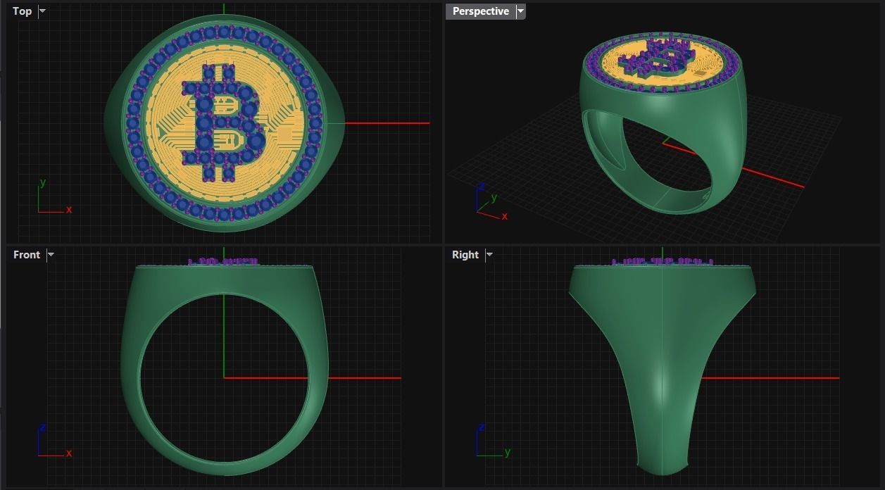 BitCoin Ring For Men 3D print model_10