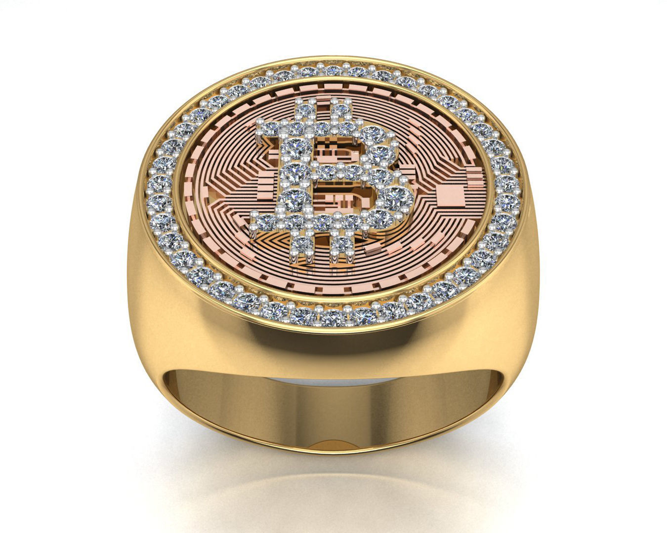 BitCoin Ring For Men 3D print model_2