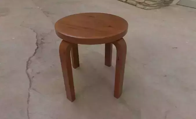 CoffeeTable2 wooden stool with round top