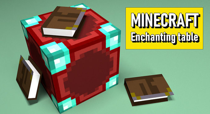 MINECRAFT Enchanting table Low-poly 3D model Low-poly 3D model