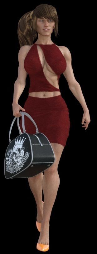 Muscular mature woman 3d print model