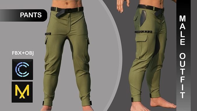 Male Pants Man Outfit Marvelous Designer 3D model