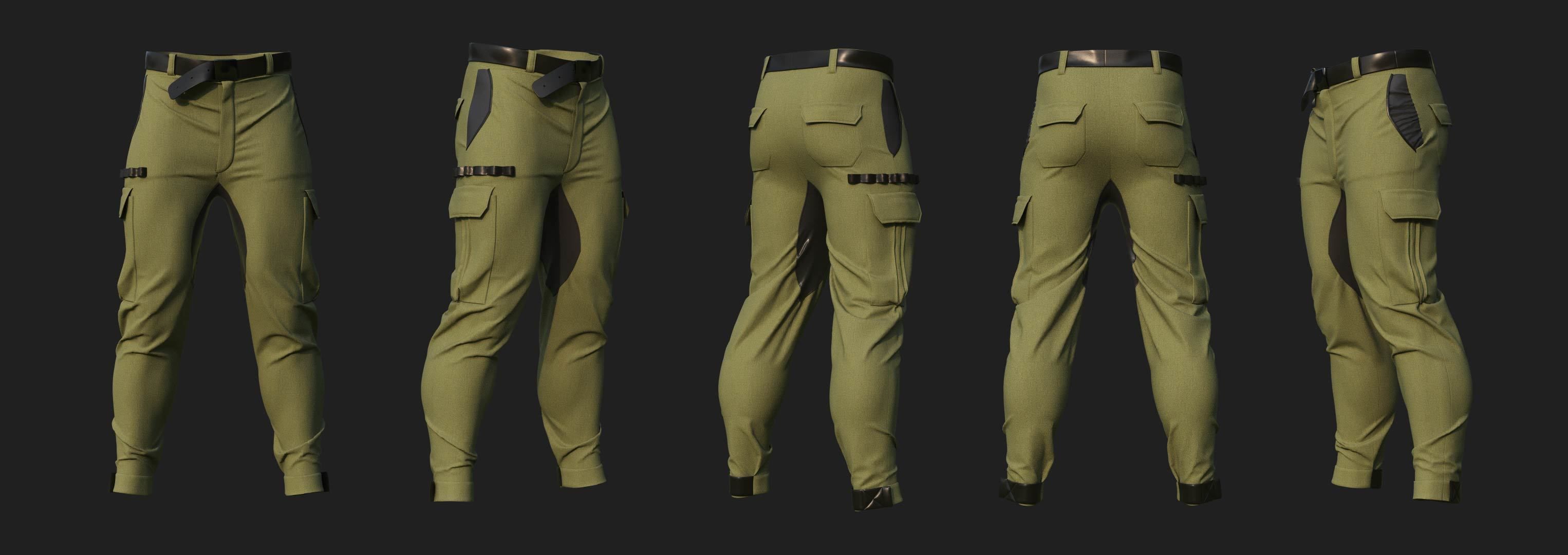 Male Pants Man Outfit Marvelous Designer 3D model_1