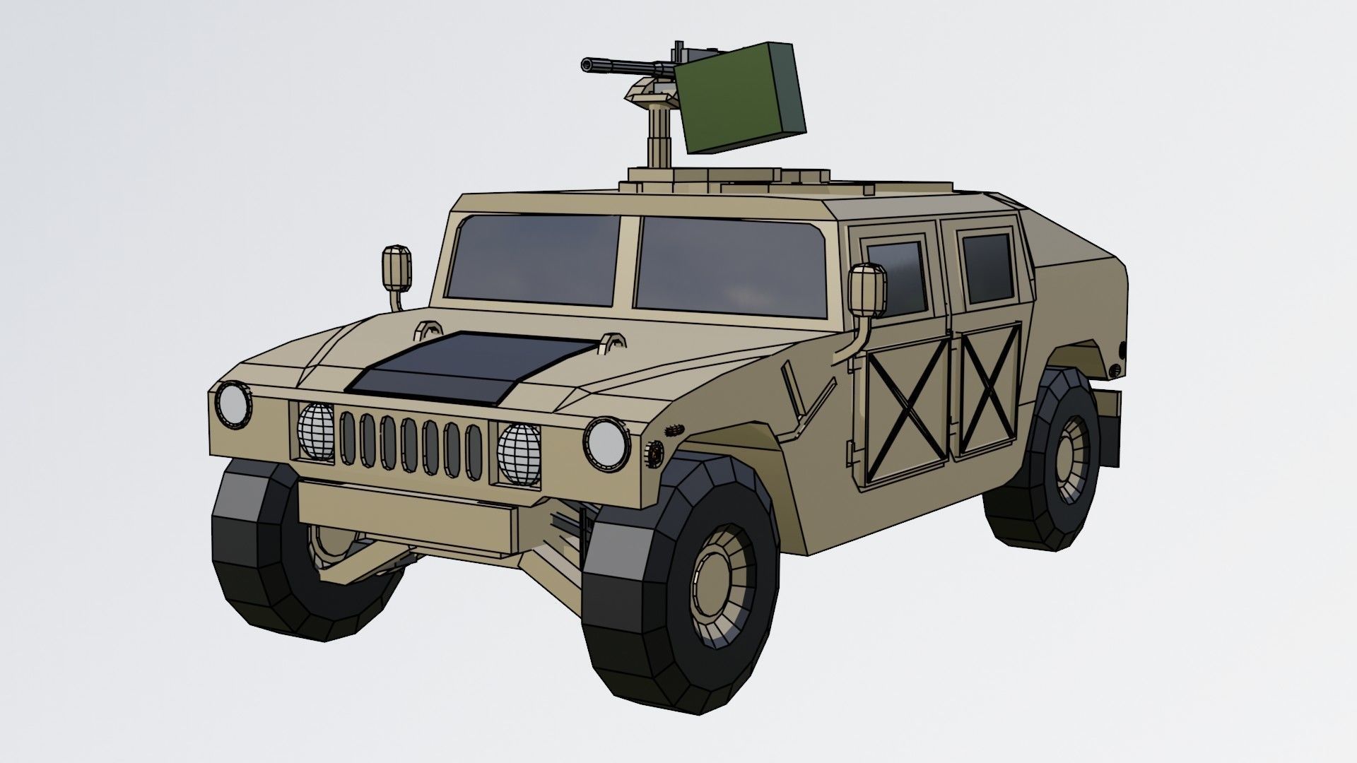 complete pack civil war low poly Low-poly 3D model_48