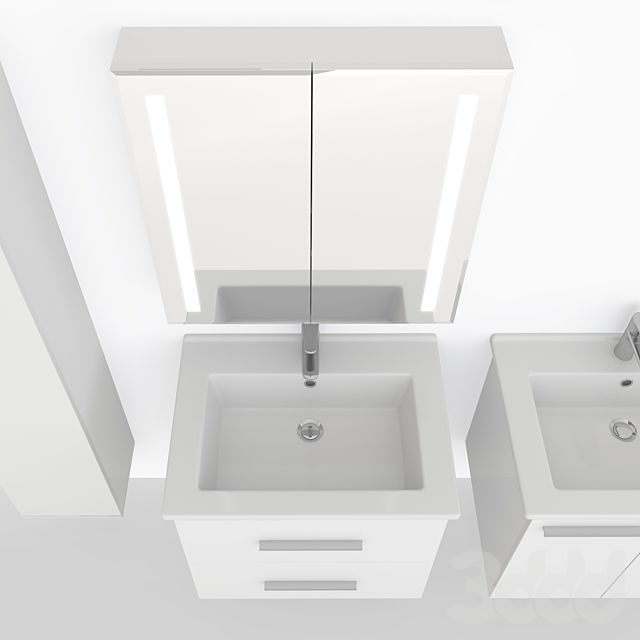 Bathroom furniture production Kaksa-A Praktik White 650 3D model_3