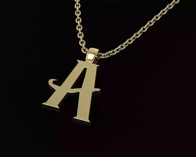 letter A pendant