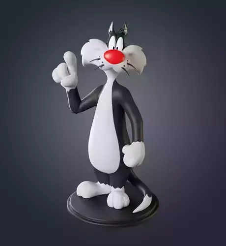 Sylvester looney tunes cat 3D print model