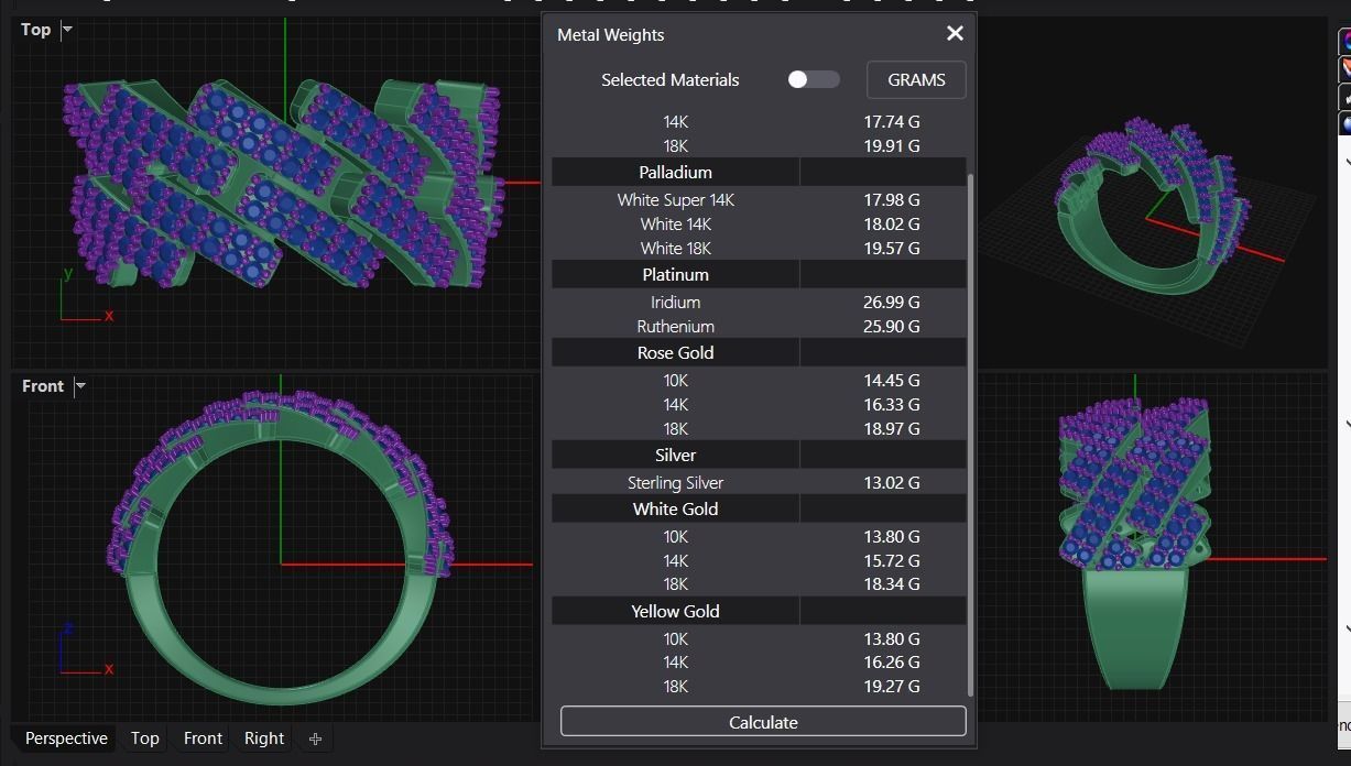 Cuban Gents Gold Ring 3D print model_13