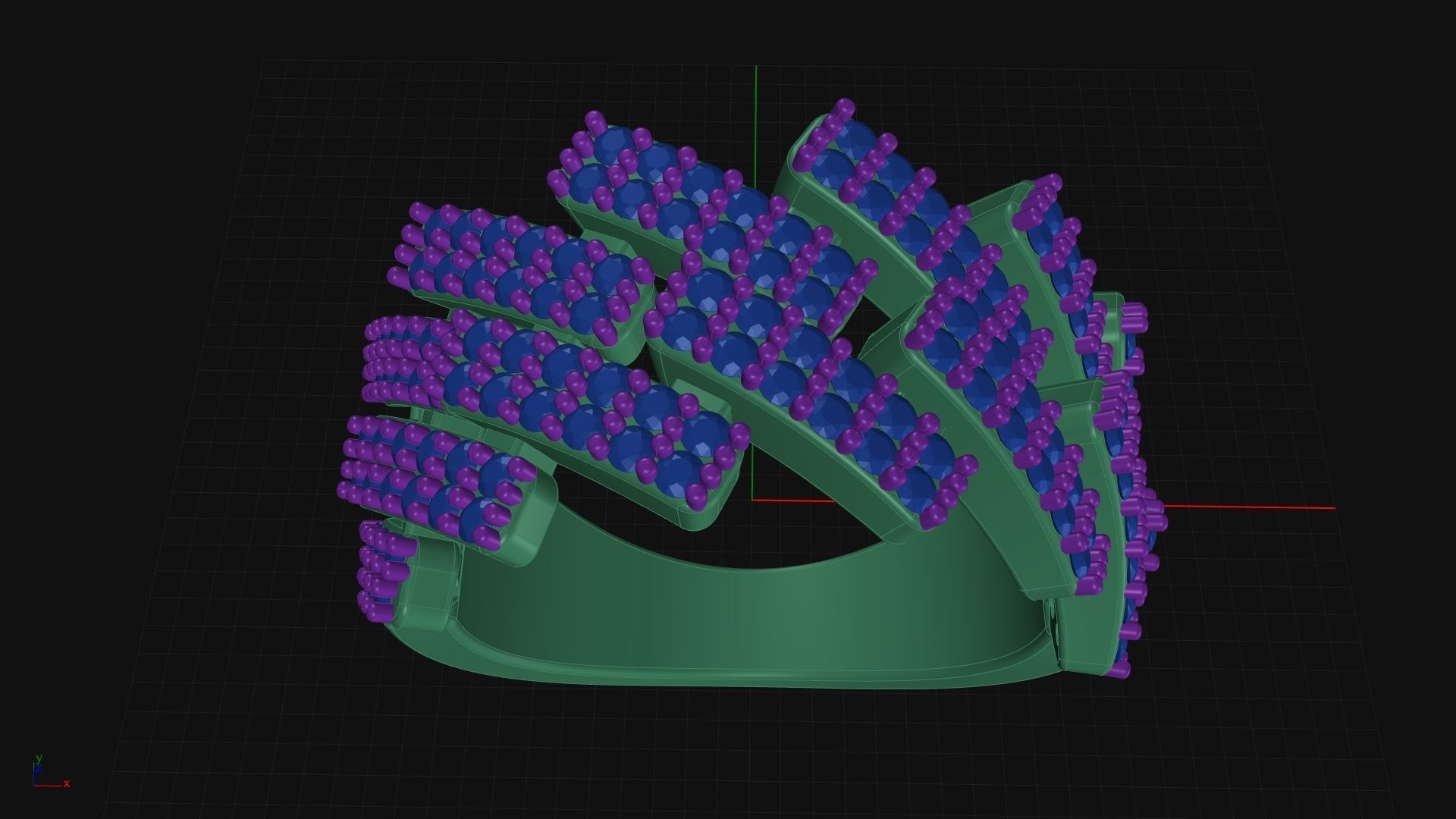 Cuban Gents Gold Ring 3D print model_12