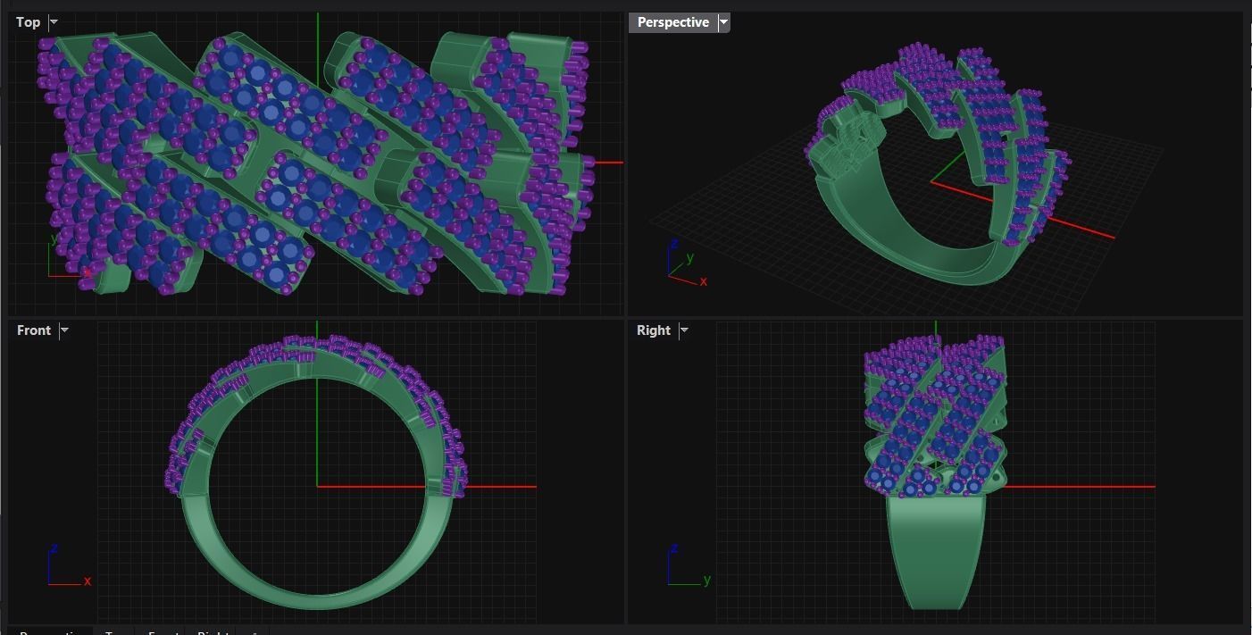 Cuban Gents Gold Ring 3D print model_11