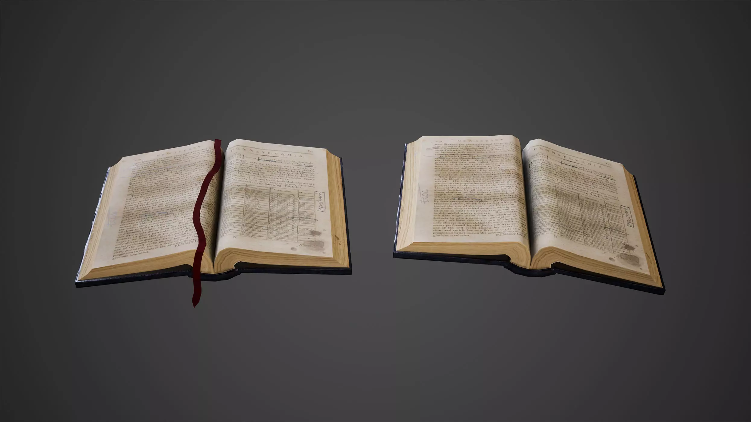 Open Books Low Poly Game Ready Low-poly 3D model_0