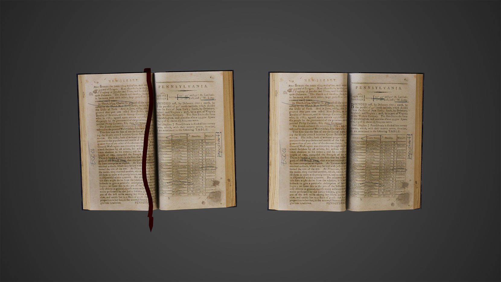 Open Books Low Poly Game Ready Low-poly 3D model_4