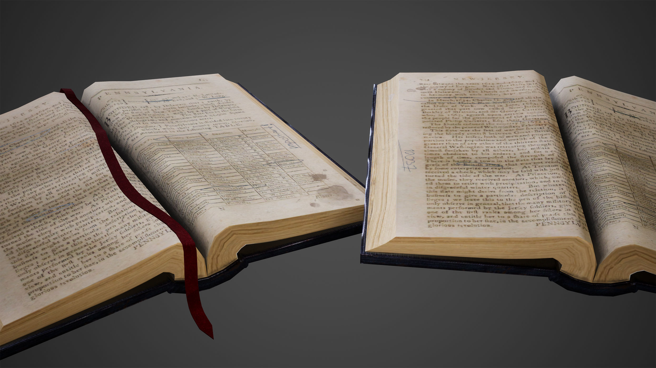 Open Books Low Poly Game Ready Low-poly 3D model_1