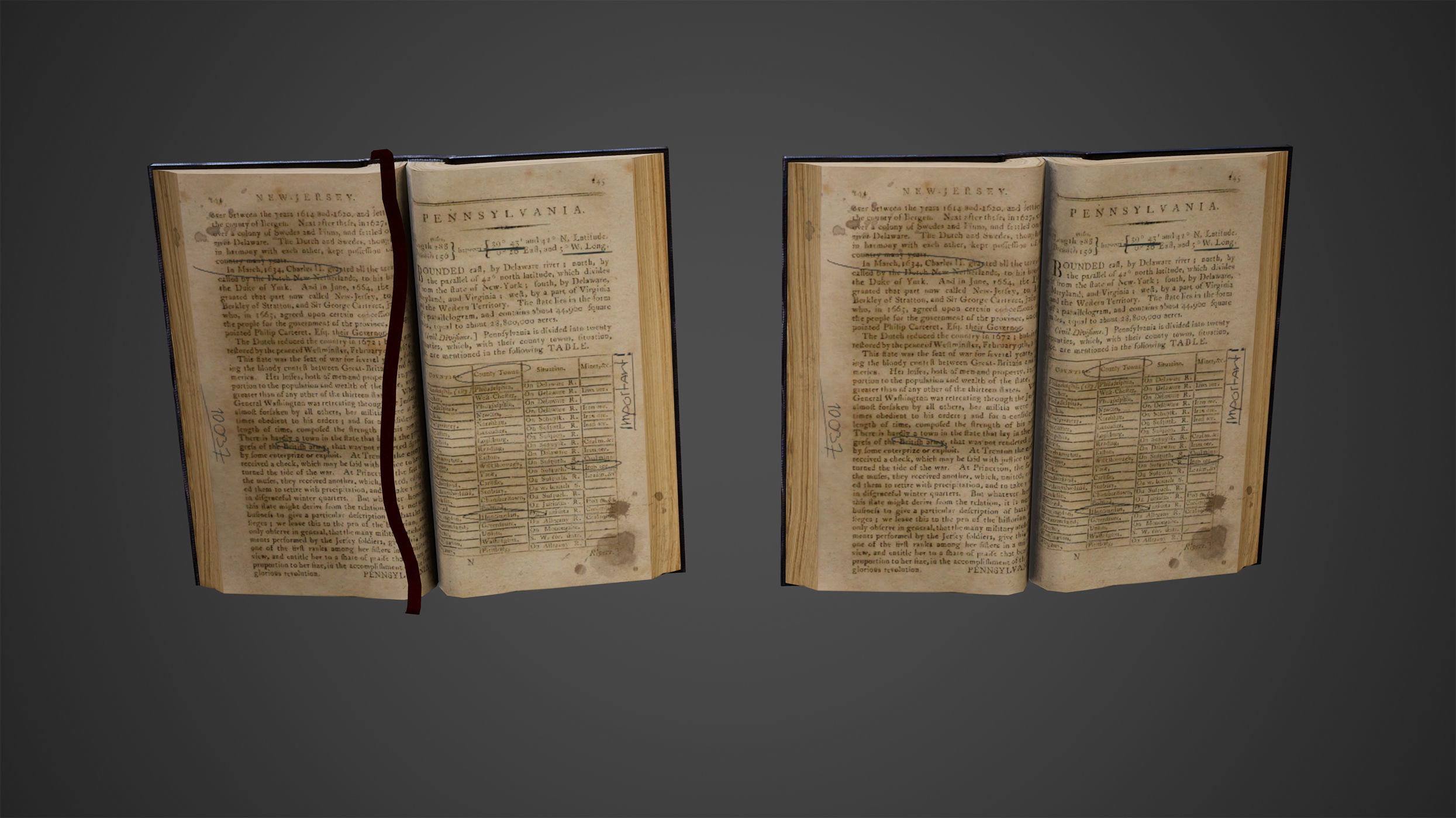 Open Books Low Poly Game Ready Low-poly 3D model_2