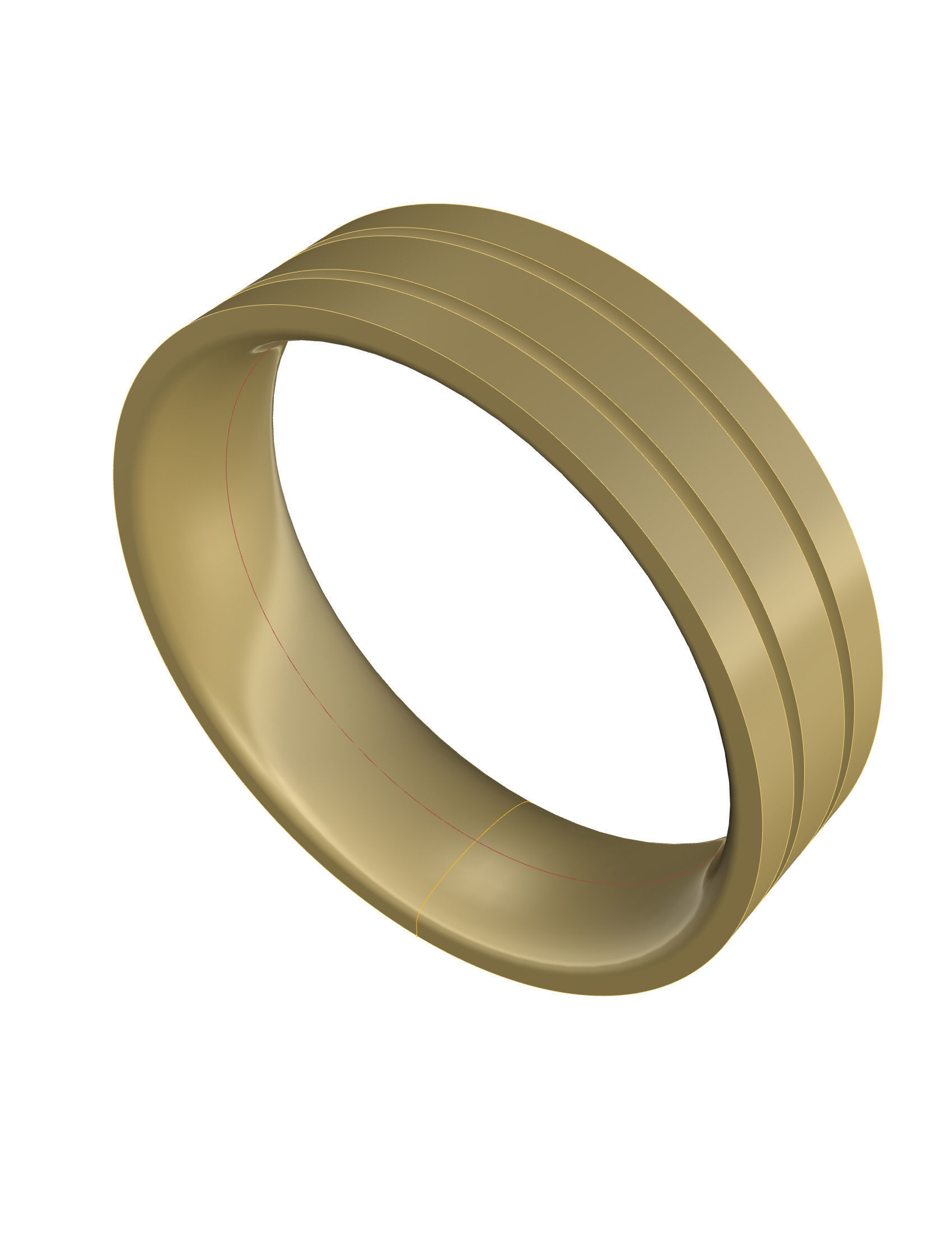 Wedding Band Men 3D print model_2