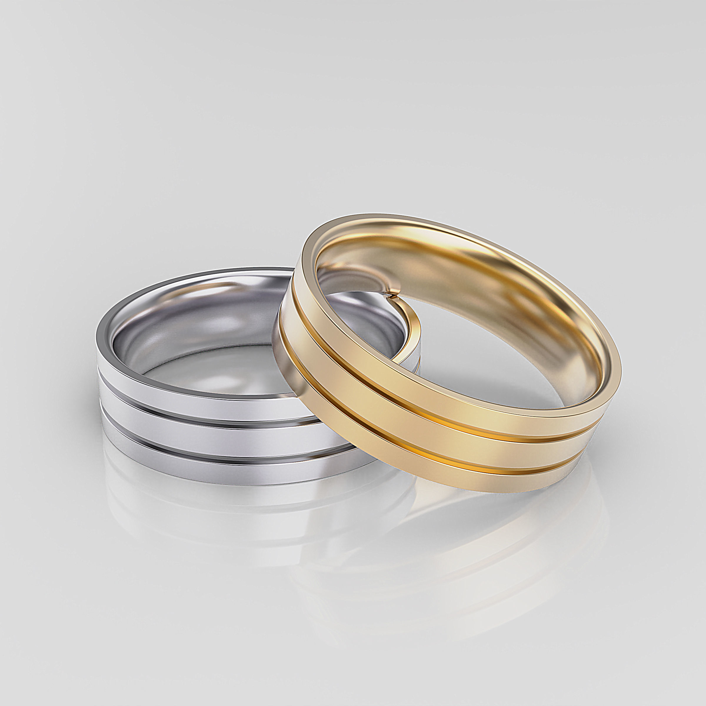 Wedding Band Men 3D print model_1