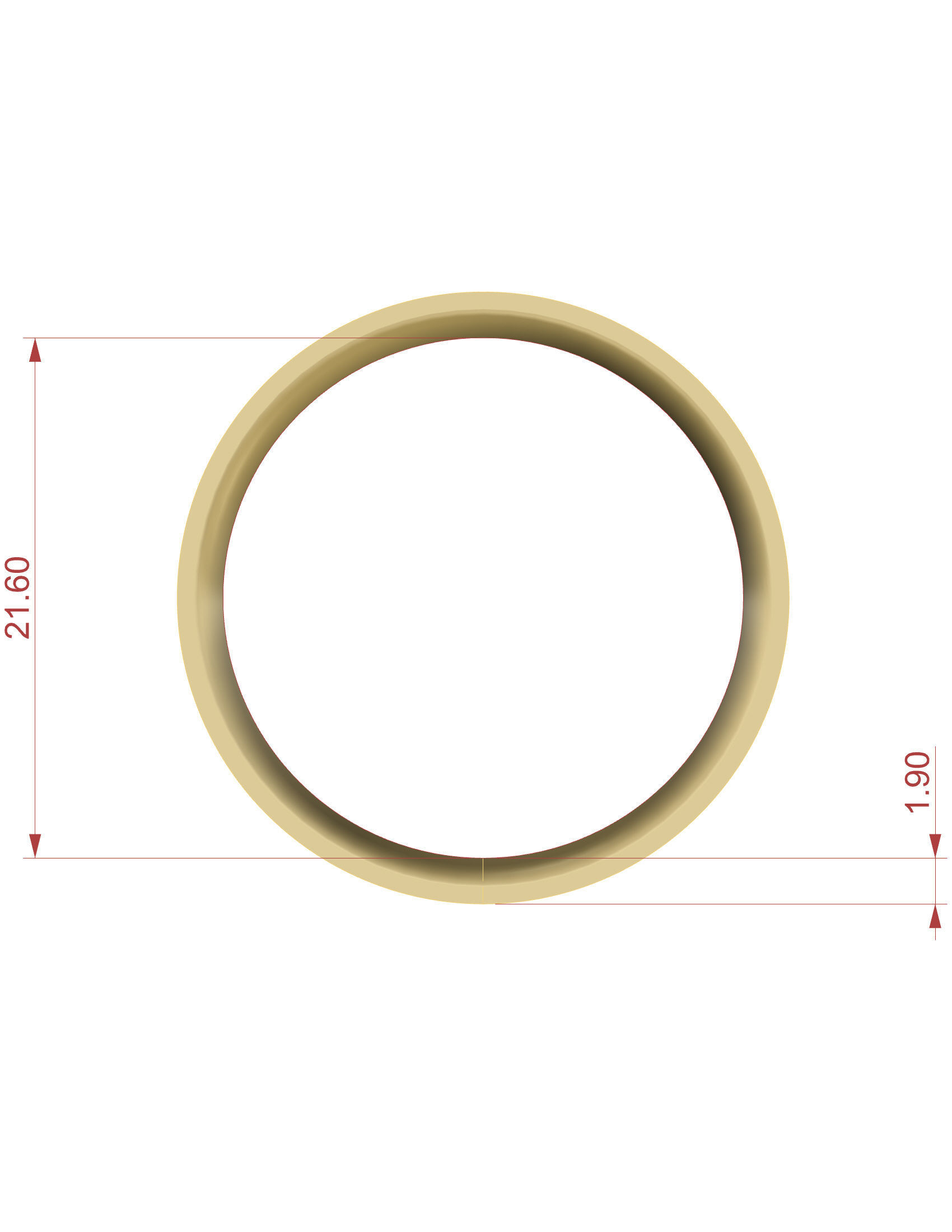 Wedding Band Men 3D print model_4