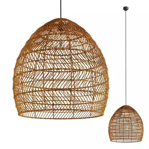Rattan pendant light