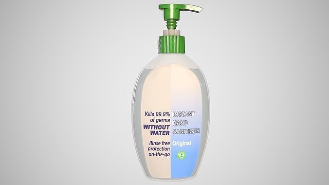 Sanitizer Bottle Low-poly 3D model