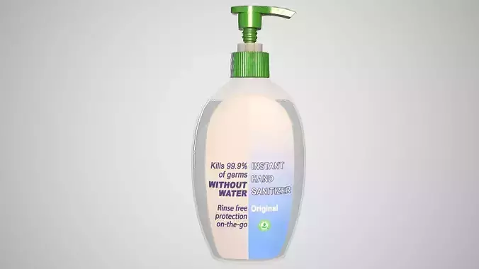 Sanitizer Bottle Low-poly 3D model