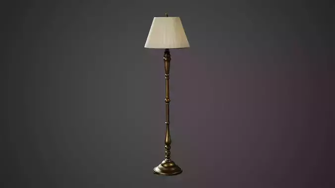 Floor Lamp Low Poly Game Ready