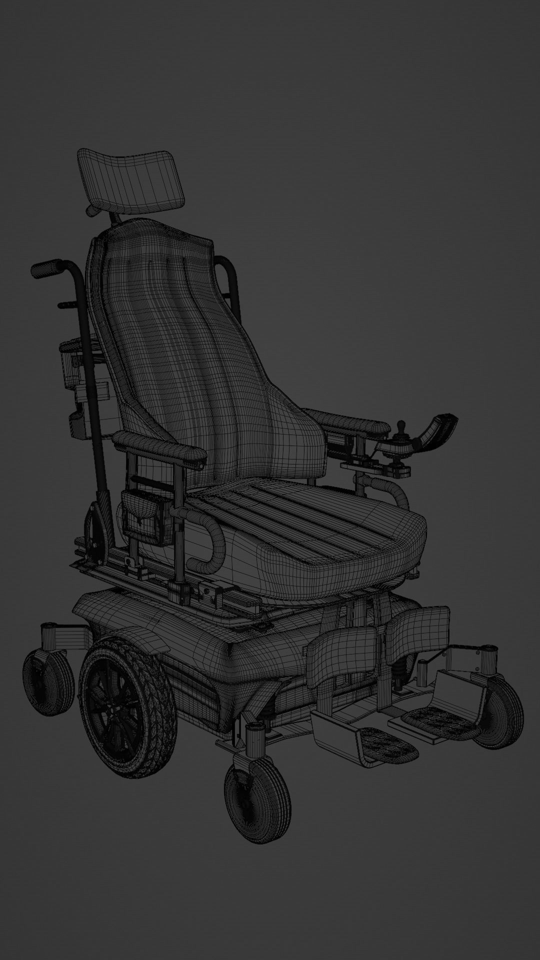 Electronic Wheelchair 3D model_4