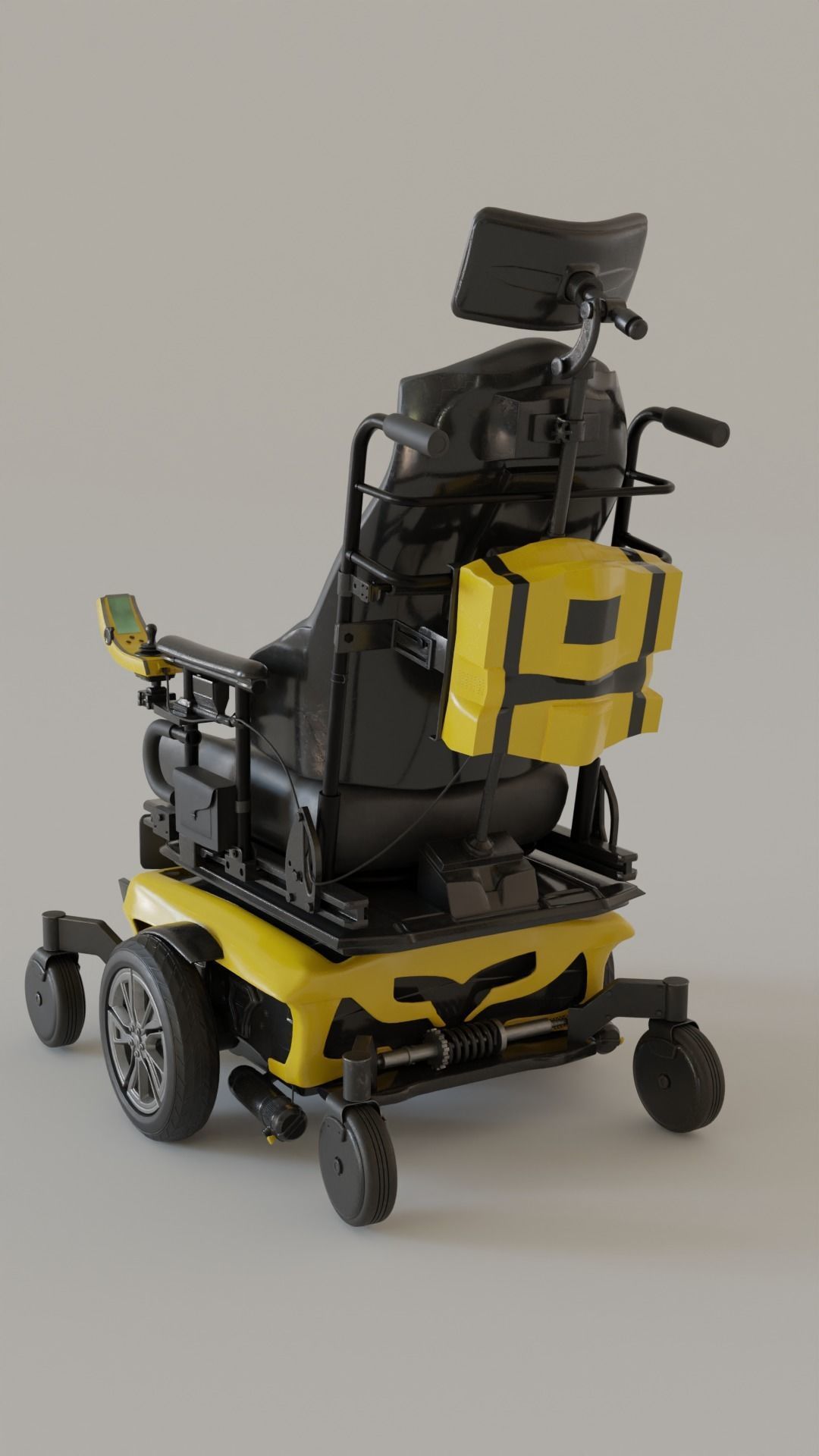 Electronic Wheelchair 3D model_2